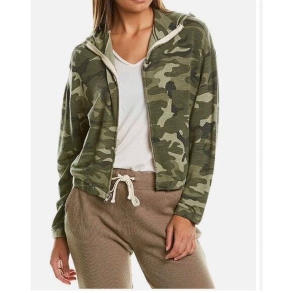 Monrow Urban Full Zip Long Sleeve with Hood Light Camouflage XS - Picture 1 of 10
